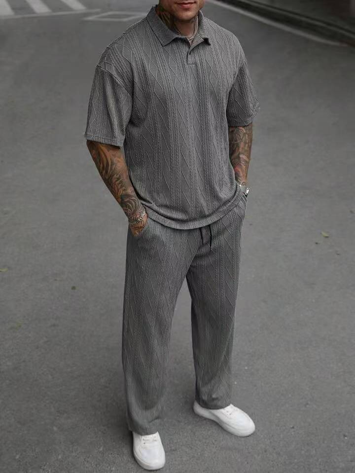 Men Jacquard Texture Knitted P - đánh giá và giá Men'S Polo Formal Wear