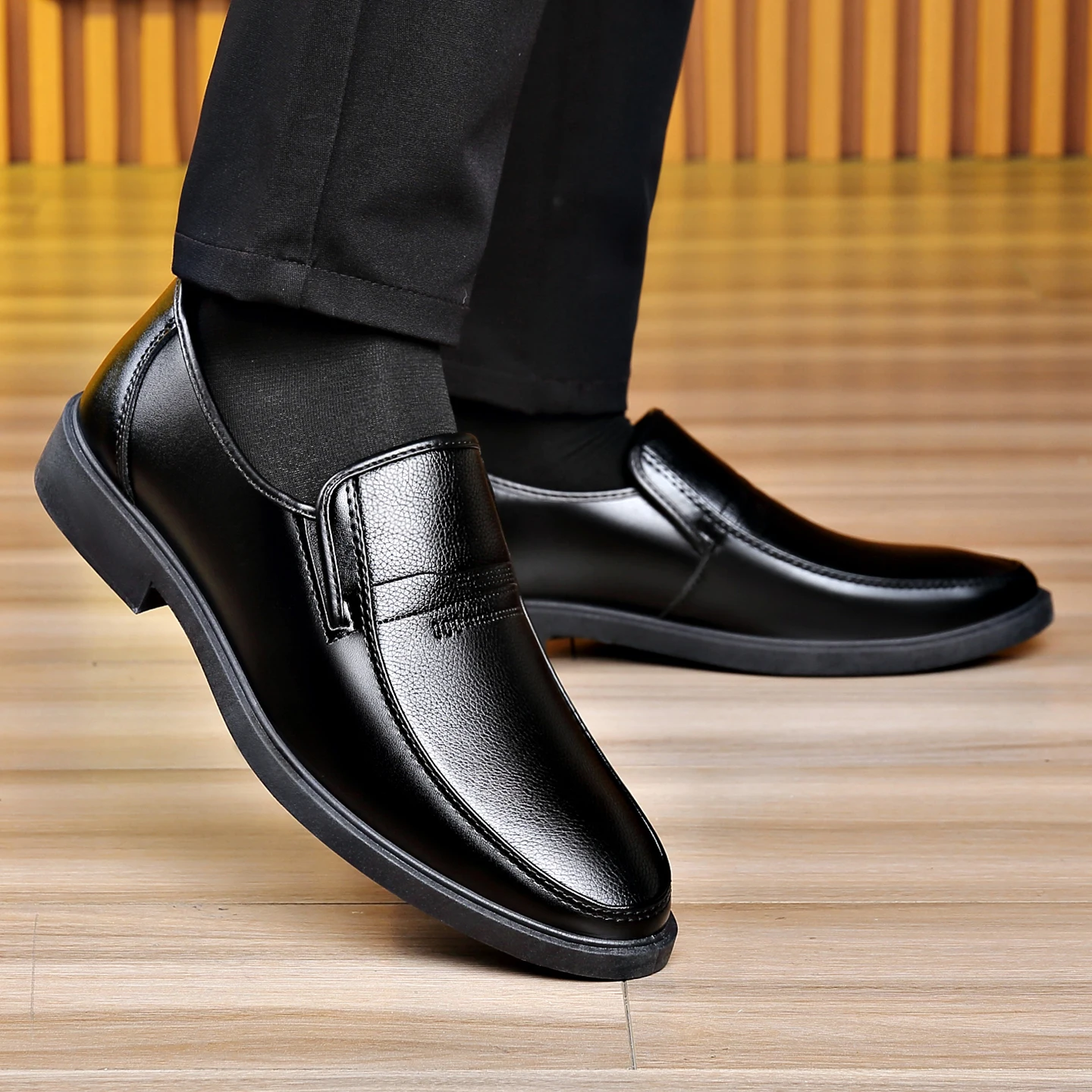 Men's Slip‑on Business Leather - đánh giá và giá Formal Men Daily Wear Shoes