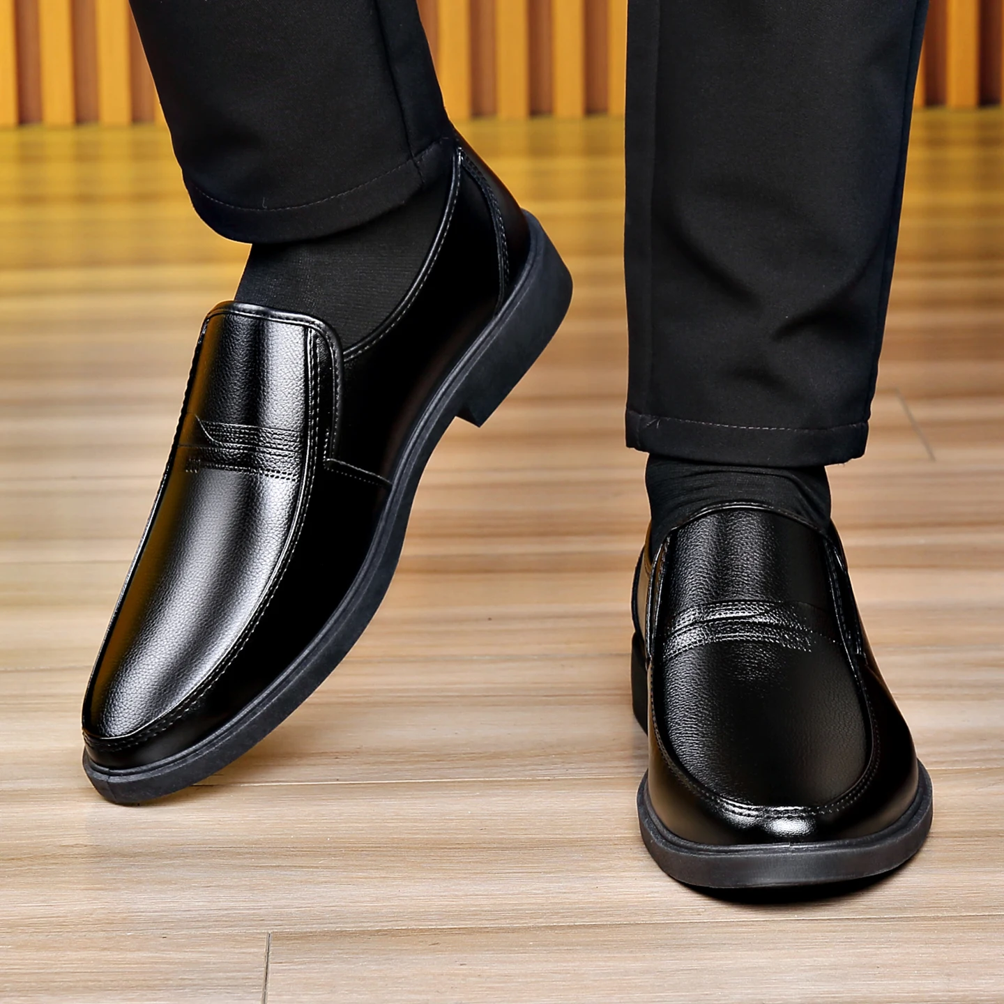 Men's Slip‑on Business Leather - đánh giá và giá Formal Men Daily Wear Shoes